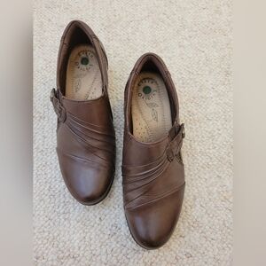 Earth Origins Madison 2018F Brown Leather Slip-On Size 9.5 Women's NWOT